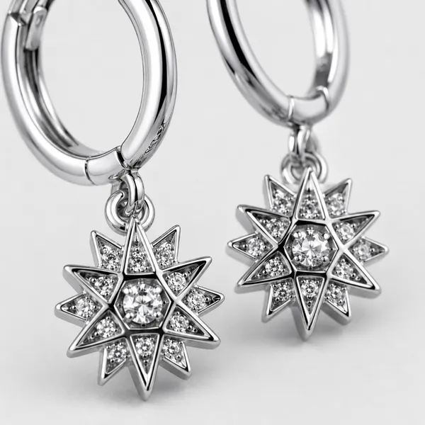 Mak_Luxe_925_Sterling_Silver_Sparkling_Sunburst_Charm_Hoop_Earrings_for_Women