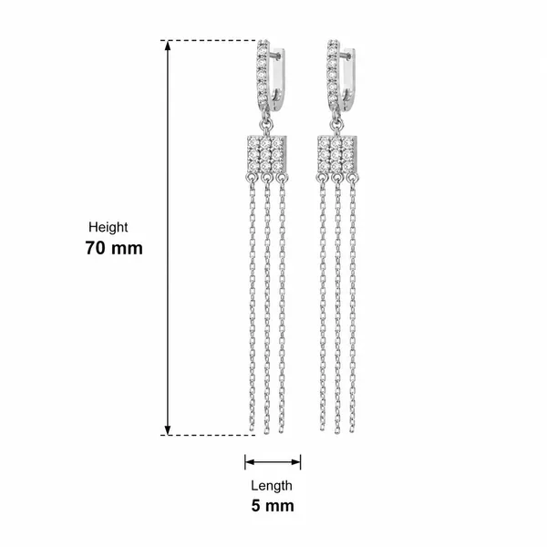 Mak_Luxe_925_Streling_Silver_Sparkle_Triple-Chain_Tassel_Drop_Earrings