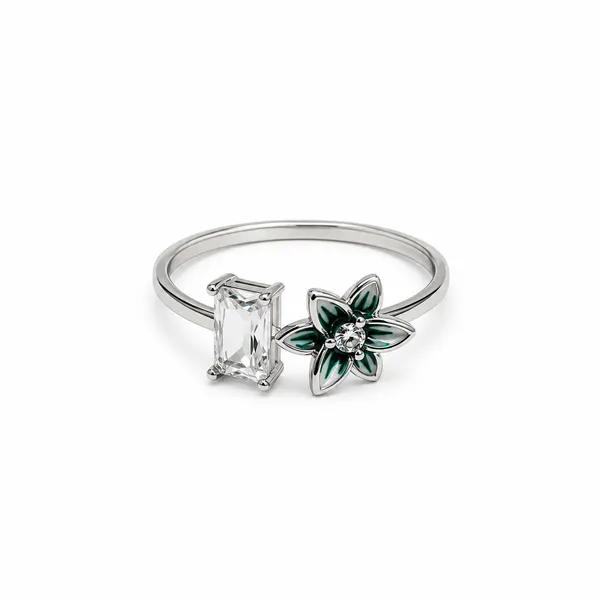 Mak_Luxe_925_Sterling_Silver_Emerald_Bloom_Radiance_925_Sterling_Silver_Open_Ring