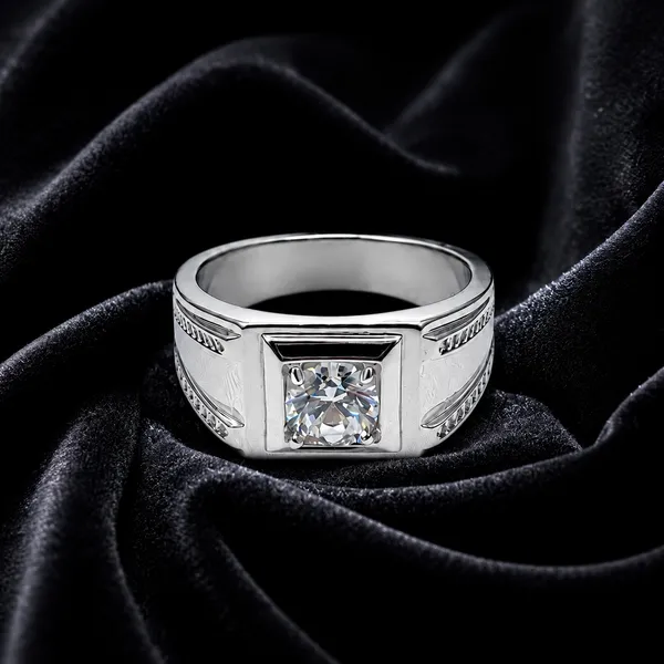 Mak_Luxe_925_Streling_Silver_Regal_Crest_Solitaire_Diamond_Men’s_Ring