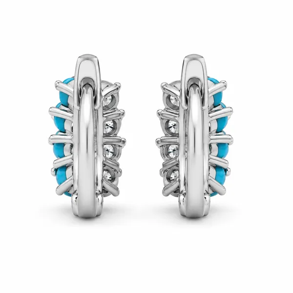 Mak_Luxe_925_Steling_Silver_Celestial_Turquoise_&_Diamond_Dual_Row_Hoop_Earrings