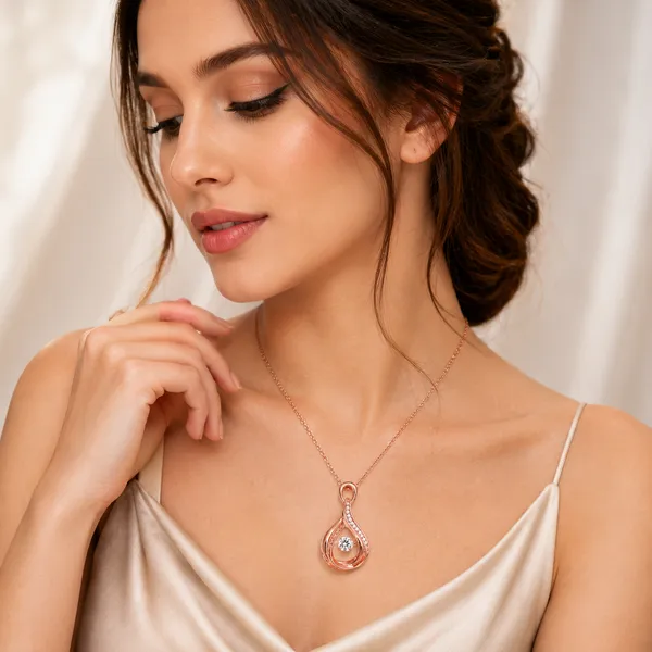 Mak_Luxe_925_Sterling_Silver_Glow_Dancing_Diamond_Rose_Gold_Pendent_With_Chain