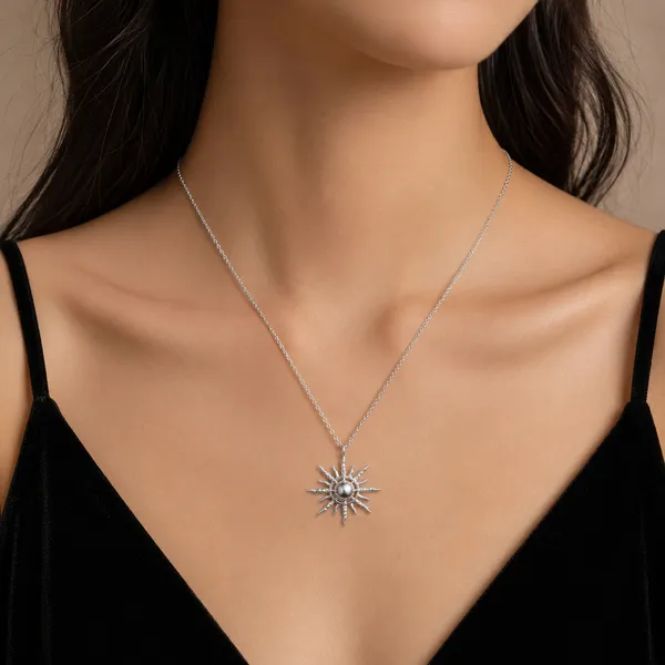 Mak_Luxe_925_Sterling_Silver_Sunburst_Pendant_With_Chain