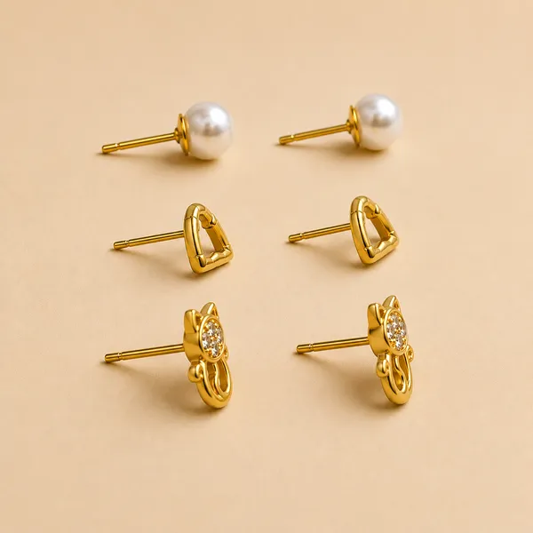 Mak_Luxe_925_Sterling_Silver_Gold_Plated_Stud_Earrings_Set