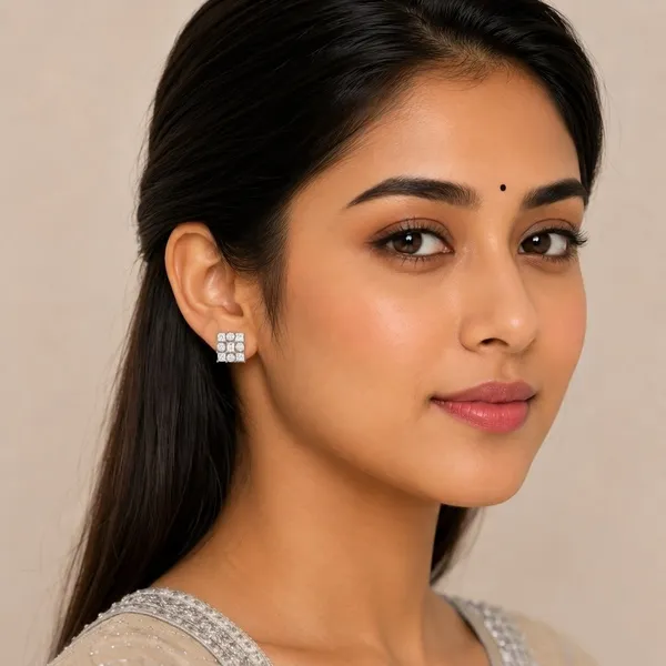 Mak_Luxe_925_SILVER_Sterling_Silver_Mosaic_Diamond_Stud_Earrings
