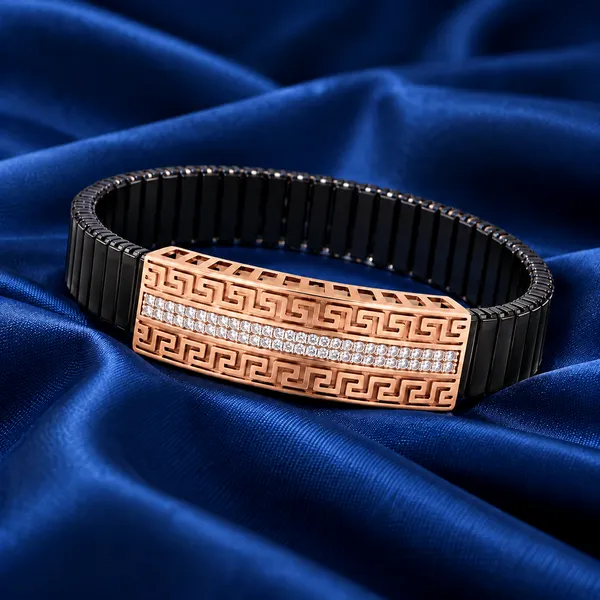 Luxury_Black_and_Rose-Gold_Men_Bracelet
