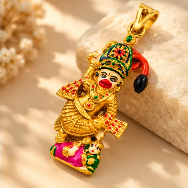 MAK_LUXE_925_Silver_Divine_Lord_Hanuman_Ji_Gold_Plated_Pendant_for_Men