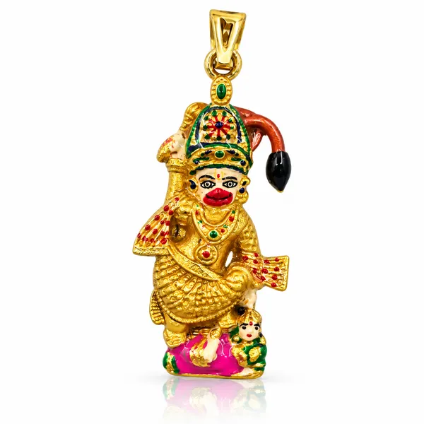 MAK_LUXE_925_Silver_Divine_Lord_Hanuman_Ji_Gold_Plated_Pendant_for_Men