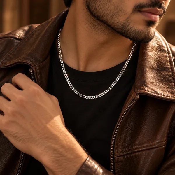 MAK_LUXE_925_Sterling_Silver_Chain_for_Men_–_High_Polish_Classic_Chain