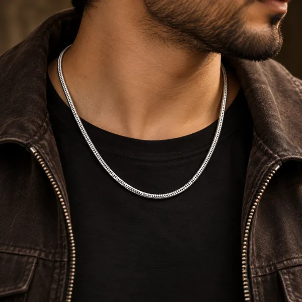 MAK_LUXE_925_Sterling_Silver_Snake_Chain_for_Men_–_High_Polish_Classic_Chain
