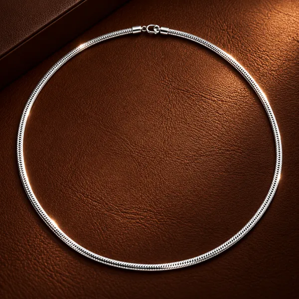 MAK_LUXE_925_Sterling_Silver_Snake_Chain_for_Men_–_High_Polish_Classic_Chain