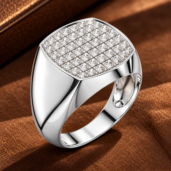 MAK_LUXE_Premium_925_Sterling_Silver_Men's_Square_Signet_Ring_with_Sparkling_Diamond-Cut_Stones_|_Luxury_Statement_Ring_for_Men