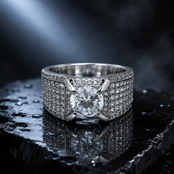 Mak_Luxe_925_Streling_Silver_Royal_Embrace_Solitaire_Diamond_Men’s_Ring