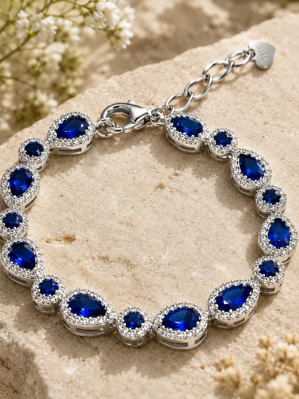 Mak_Luxe_925_Sterling_Silver_Royal_Blue_Sapphire_Pear-Cut_Bracelet_for_Women