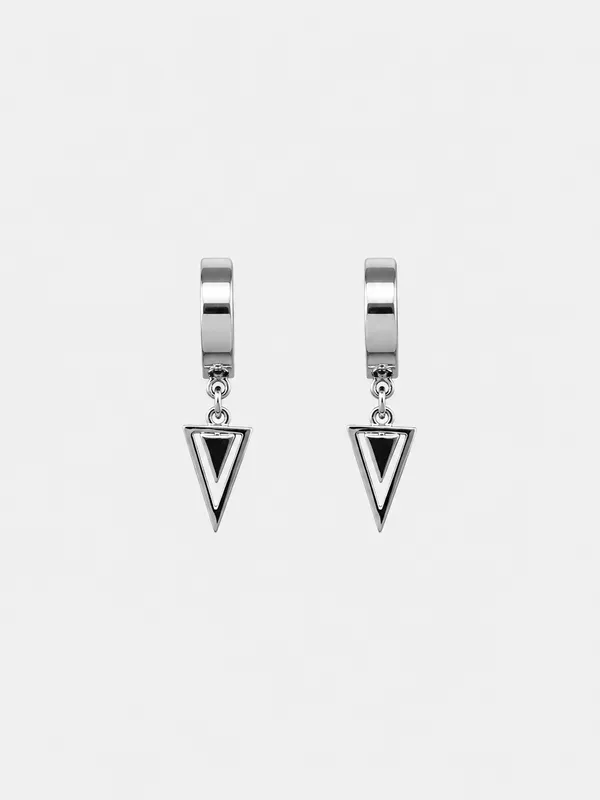 Mak_Luxe_925_Sterling_Silver_Black_Enamel_Geometric_Triangle_Drop_Earrings_for_Women