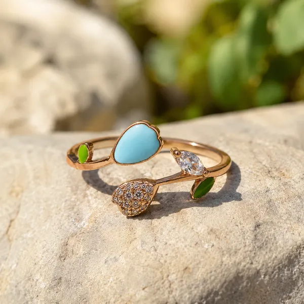 Mak_Luxe_925_Sterling_Silver_Ocean_Heart_&_Crystal_Leaves_Rose_Gold_925_Sterling_Silver_Ring