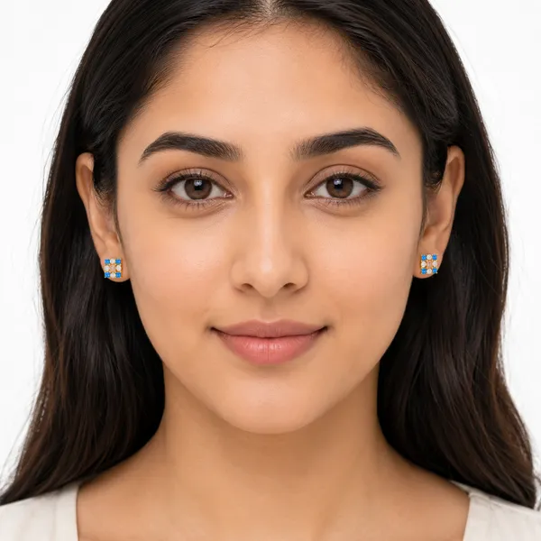 Mak_Luxe_925_SILVER_Sterling_Regal_Diamond_Mosaic_Stud_Earrings