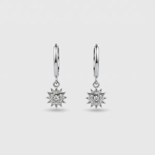 Mak_Luxe_925_Sterling_Silver_Sparkling_Sunburst_Charm_Hoop_Earrings_for_Women