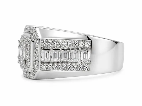 Mak_Luxe_925_Streling_Silver__Royal_Octagon_Baguette_Diamond_Mens_Statement_Ring