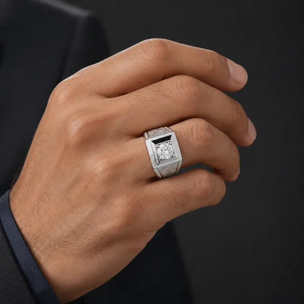 Mak_Luxe_925_Streling_Silver_Regal_Crest_Solitaire_Diamond_Men’s_Ring
