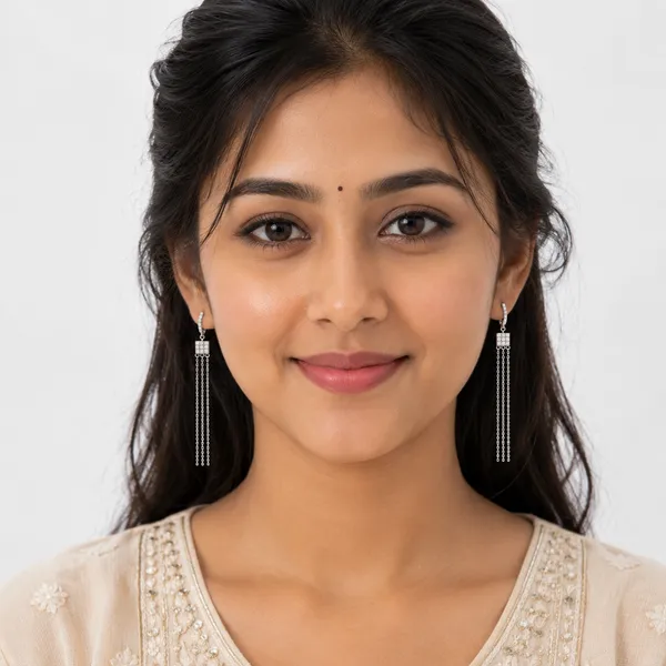 Mak_Luxe_925_Streling_Silver_Sparkle_Triple-Chain_Tassel_Drop_Earrings
