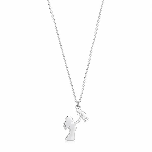 Mak_Luxe_925_Sterling_Silver_Forever_in_Her_Arms_Mother_&_Baby_Silver_Pendent_With_Chain