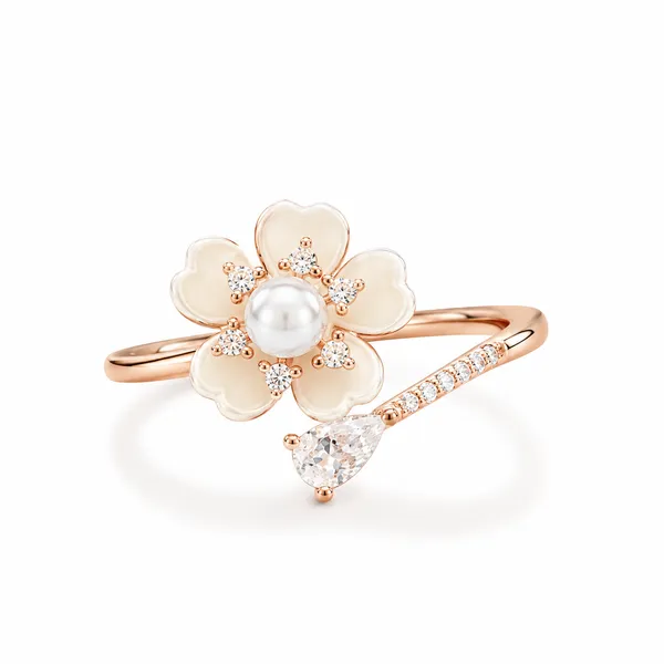 Mak_Luxe_925_Sterling_Silver_Pearl_Blossom_&_Crystal_Dew_Rose_Gold_925_Sterling_Silver_Ring
