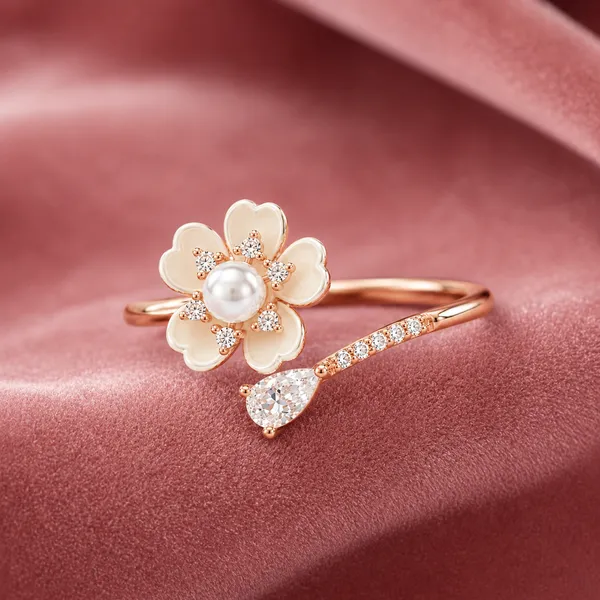 Mak_Luxe_925_Sterling_Silver_Pearl_Blossom_&_Crystal_Dew_Rose_Gold_925_Sterling_Silver_Ring