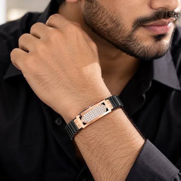 Rose-Gold_Diamond_Black_Segmented_Bracelet