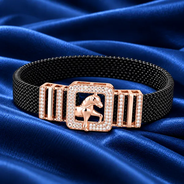 Rose_Gold_Horse_Mesh_Men_Bracelet