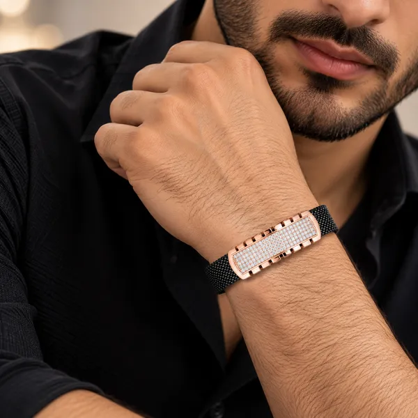 Rose_Gold_Pavé_Mesh_Men_Bracelet