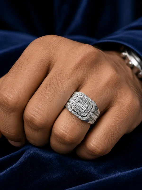 Mak_Luxe_925_Streling_Silver__Royal_Octagon_Baguette_Diamond_Mens_Statement_Ring