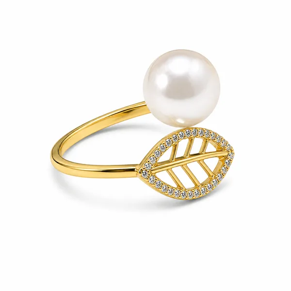 Mak_Luxe_925_Sterling_Silver_Gold_Plated_Pearl_&_Leaf_Adjustable_Ring
