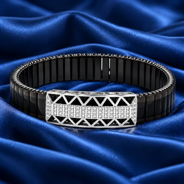 Silver_Pavé_Chevron_Link_Bracelet