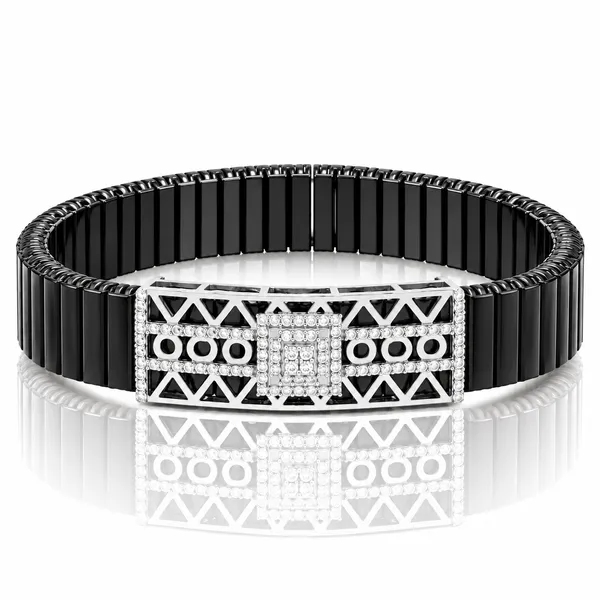 Silver_and_Black_Geometric_Bracelet