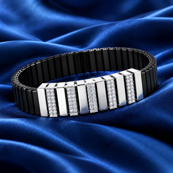 Silver_and_Gemstone_Link_Men_Bracelet