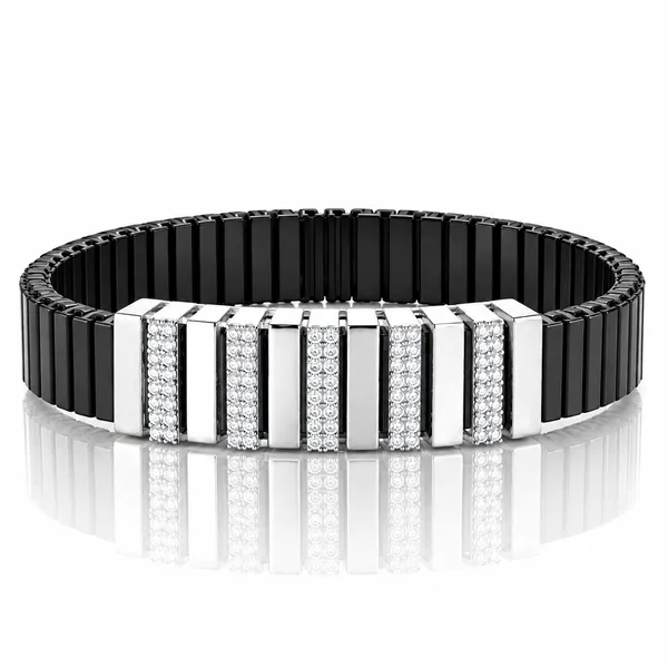 Silver_and_Gemstone_Link_Men_Bracelet