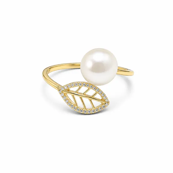 Mak_Luxe_925_Sterling_Silver_Gold_Plated_Pearl_&_Leaf_Adjustable_Ring