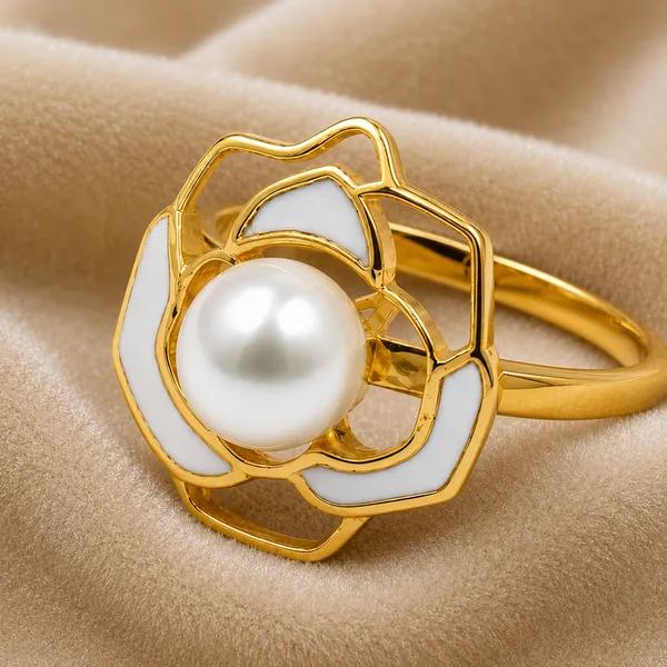 Mak_Luxe_925_Sterling_Silver_Golden_Pearl_Bloom_Ring