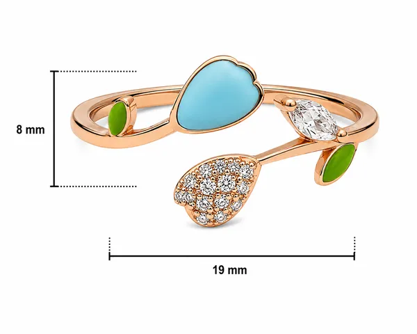Mak_Luxe_925_Sterling_Silver_Ocean_Heart_&_Crystal_Leaves_Rose_Gold_925_Sterling_Silver_Ring