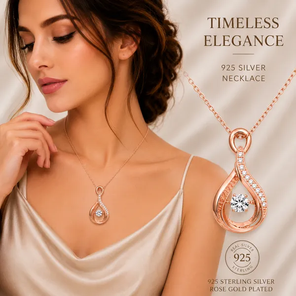 Mak_Luxe_925_Sterling_Silver_Glow_Dancing_Diamond_Rose_Gold_Pendent_With_Chain
