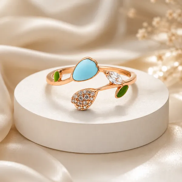 Mak_Luxe_925_Sterling_Silver_Ocean_Heart_&_Crystal_Leaves_Rose_Gold_925_Sterling_Silver_Ring