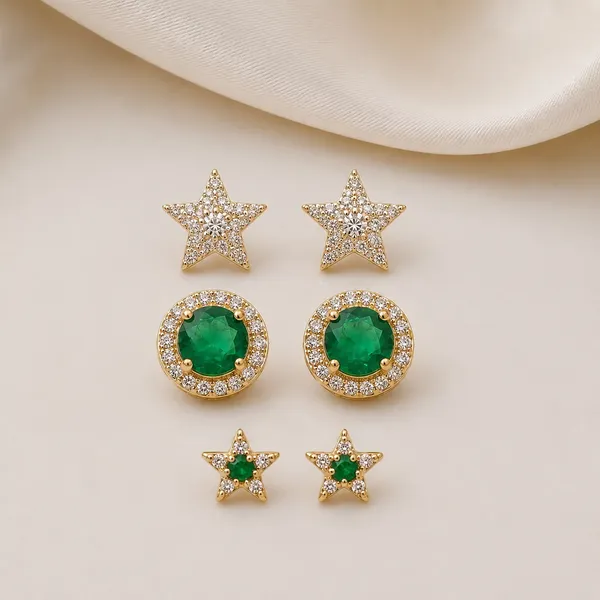 Mak_Luxe_925_Sterling_Silver_Stud_Earrings_Set