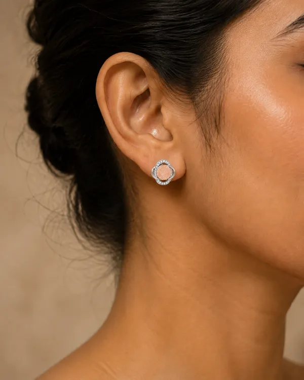 Mak_Luxe_925_SILVER_Sterling_Celestial_Peach_Druzy_Silver_Stud_Earrings