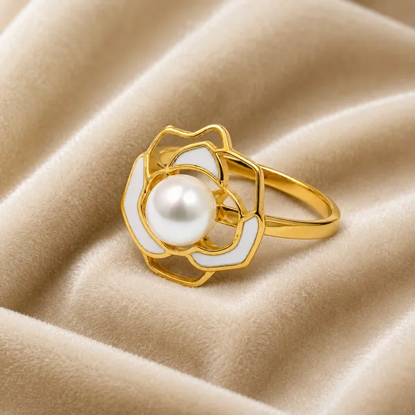 Mak_Luxe_925_Sterling_Silver_Golden_Pearl_Bloom_Ring