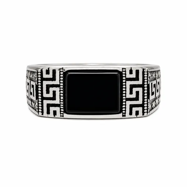 Mak_Luxe_925_Streling_Silver_Midnight_Onyx_Greek_Key_Men’s_Ring