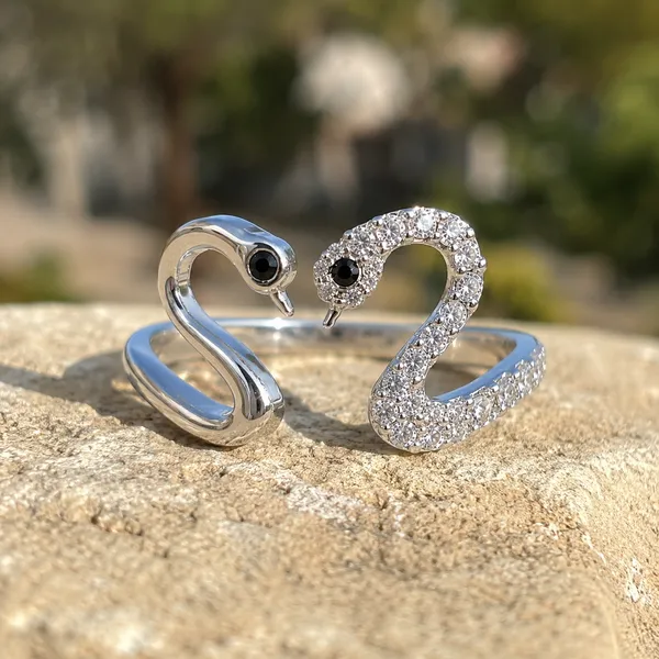 Mak_Luxe_925_Sterling_Silver_Eternal_Swan_Love_Sparkle_925_Sterling_Silver_Open_Ring
