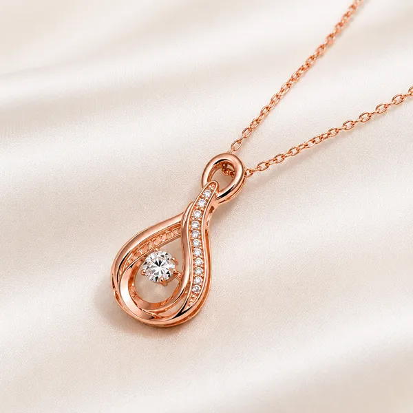 Mak_Luxe_925_Sterling_Silver_Glow_Dancing_Diamond_Rose_Gold_Pendent_With_Chain