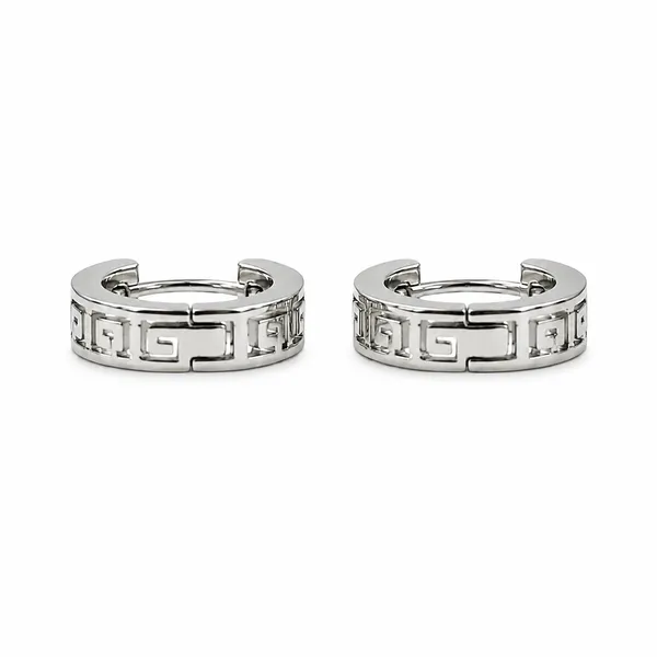 Mak_Luxe_925_SILVER_Sterling_Golden_Greek_Key_Huggie_Hoop_Earrings