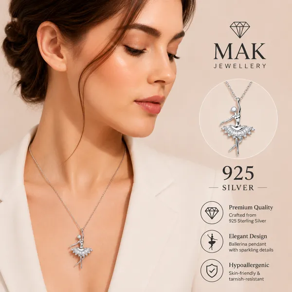 Mak_Luxe_925_Sterling_SilverBallerina_Pendant_With_Chain